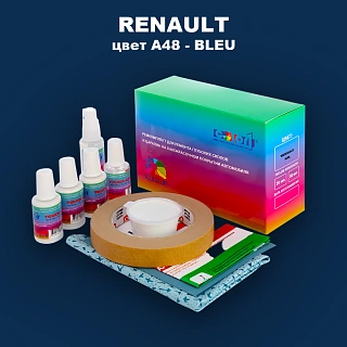Ремкомплект для ремонта глубоких сколов и царапин RENAULT, цвет A48 - BLEU