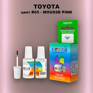 Краска для сколов во флаконе с кисточкой TOYOTA, цвет R65 - MOUSSE PINK