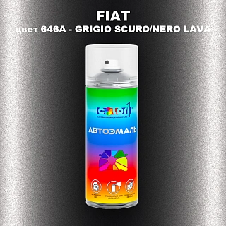 Аэрозольная краска FIAT, цвет 646A - GRIGIO SCURO/NERO LAVA