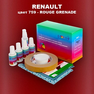 Ремкомплект для ремонта глубоких сколов и царапин RENAULT, цвет 759 - ROUGE GRENADE
