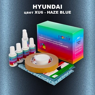 Ремкомплект для ремонта глубоких сколов и царапин HYUNDAI, цвет XU6 - HAZE BLUE