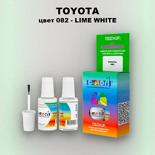 Краска для сколов во флаконе с кисточкой TOYOTA, цвет 082 - LIME WHITE
