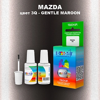 Краска для сколов во флаконе с кисточкой MAZDA, цвет 3Q - GENTLE MAROON