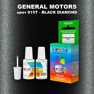 Краска для сколов во флаконе с кисточкой GM, цвет  815T - BLACKDIAMOND