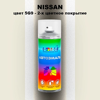 Аэрозольная краска NISSAN, цвет 5G9 - 2-х цветное покрытие