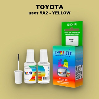 Краска для сколов во флаконе с кисточкой TOYOTA, цвет 5A2 - YELLOW