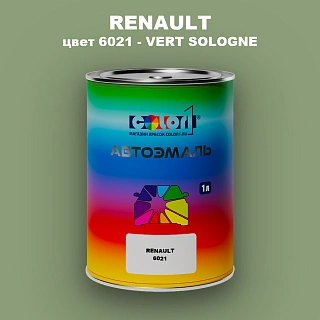 Автомобильная краска RENAULT, цвет 6021 - VERT SOLOGNE