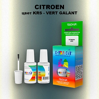 Краска для сколов во флаконе с кисточкой CITROEN, цвет KRS - VERT GALANT