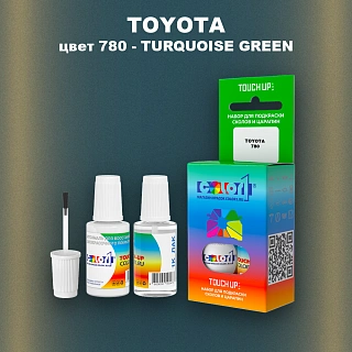 Краска для сколов во флаконе с кисточкой TOYOTA, цвет 780 - TRAVERSE BLUE/TURQUOISE GREEN