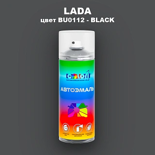 Аэрозольная краска LADA, цвет BU0112 - BLACK