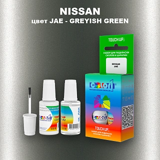 Краска для сколов во флаконе с кисточкой NISSAN, цвет JAE - GREYISH GREEN