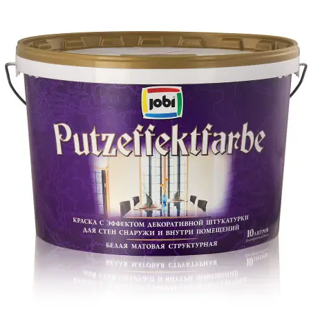 JOBI PUTZEFFEKTFARBE Краска акриловая с эффектом декоративной штукатурки (хранение до -30С°) - структурная