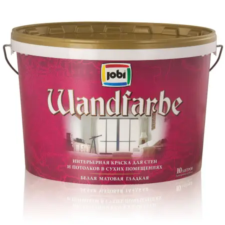JOBI WANDFARBE Краска акриловая интерьерная (хранение до -30С°) - белая матовая