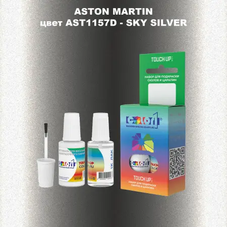 Краска для сколов во флаконе с кисточкой ASTON MARTIN, цвет AST1157D - SKY SILVER