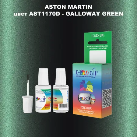 Краска для сколов во флаконе с кисточкой ASTON MARTIN, цвет AST1170D - GALLOWAY GREEN