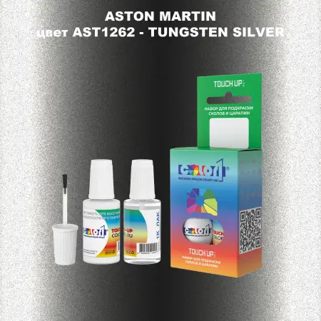 Краска для сколов во флаконе с кисточкой ASTON MARTIN, цвет AST1262 - TUNGSTEN SILVER