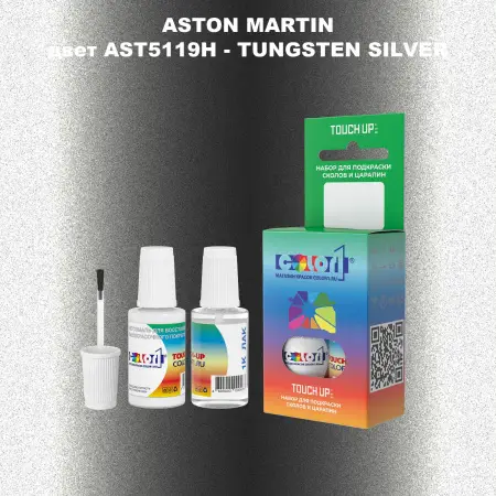 Краска для сколов во флаконе с кисточкой ASTON MARTIN, цвет AST5119H - TUNGSTEN SILVER