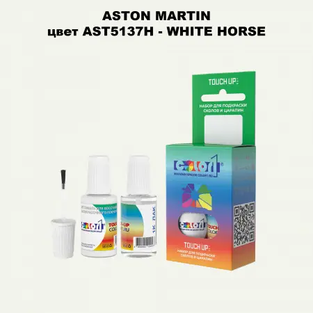 Краска для сколов во флаконе с кисточкой ASTON MARTIN, цвет AST5137H - WHITE HORSE