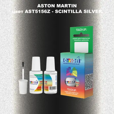 Краска для сколов во флаконе с кисточкой ASTON MARTIN, цвет AST5156Z - SCINTILLA SILVER