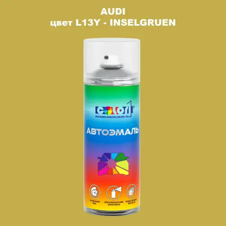Аэрозольная краска AUDI, цвет L13Y - INSELGRUEN