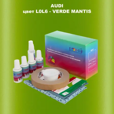 Ремкомплект для ремонта глубоких сколов и царапин AUDI, цвет L0L6 - VERDE MANTIS