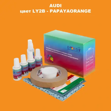 Ремкомплект для ремонта глубоких сколов и царапин AUDI, цвет LY2B - PAPAYAORANGE