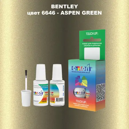 Краска для сколов во флаконе с кисточкой BENTLEY, цвет 6646 - ASPEN GREEN