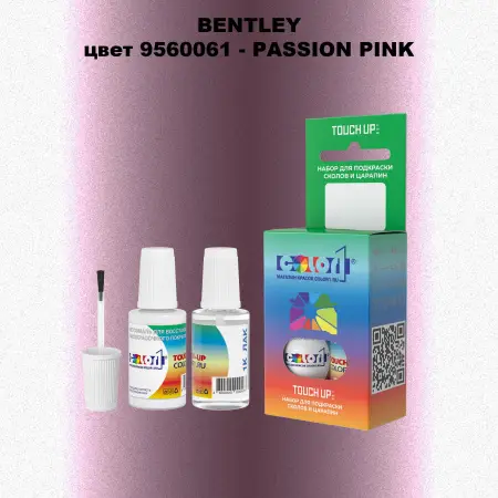 Краска для сколов во флаконе с кисточкой BENTLEY, цвет 9560061 - PASSION PINK