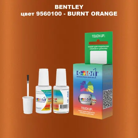 Краска для сколов во флаконе с кисточкой BENTLEY, цвет 9560100 - BURNT ORANGE