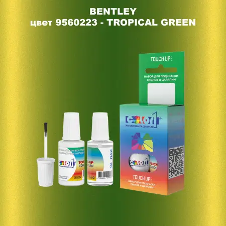 Краска для сколов во флаконе с кисточкой BENTLEY, цвет 9560223 - TROPICAL GREEN