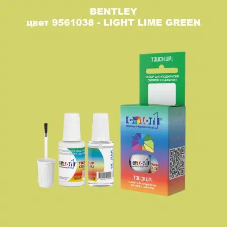 Краска для сколов во флаконе с кисточкой BENTLEY, цвет 9561038 - LIGHT LIME GREEN