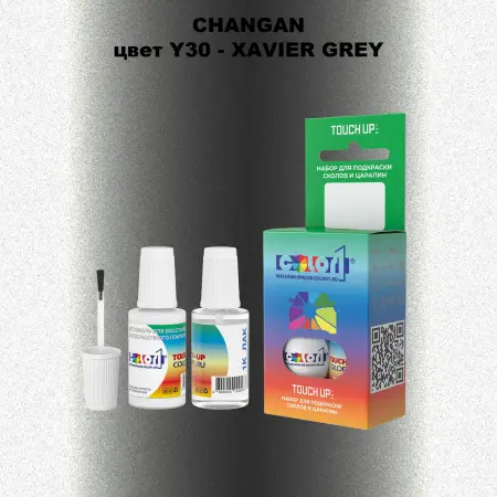 Краска для сколов во флаконе с кисточкой CHANGAN, цвет Y30 - XAVIER GREY