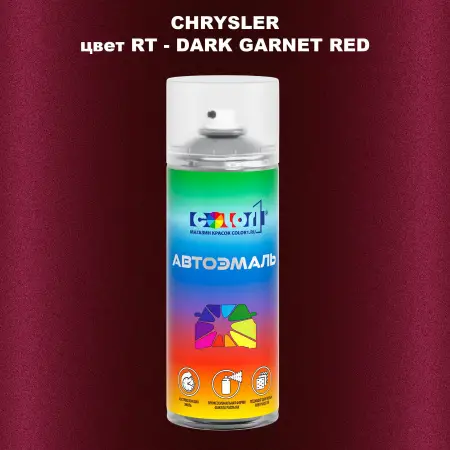 Аэрозольная краска CHRYSLER, цвет RT - DARK GARNET RED