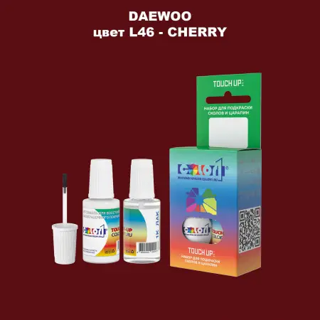 Краска для сколов во флаконе с кисточкой DAEWOO, цвет L46 - CHERRY