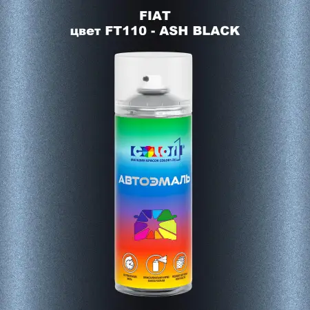 Аэрозольная краска FIAT, цвет FT110 - ASH BLACK
