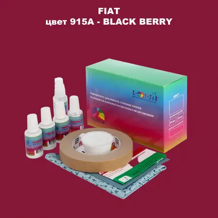 Ремкомплект для ремонта глубоких сколов и царапин FIAT, цвет 915A - BLACK BERRY