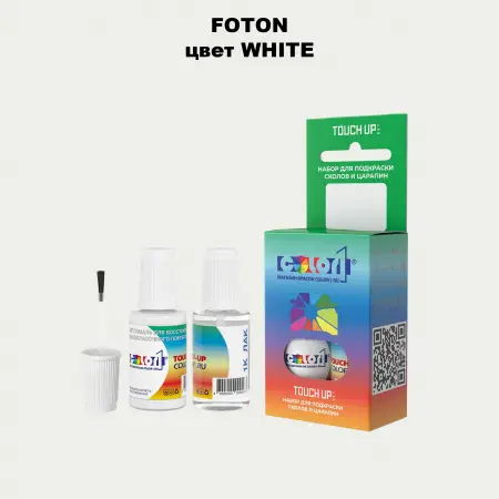 Краска для сколов во флаконе с кисточкой FOTON, цвет WHITE