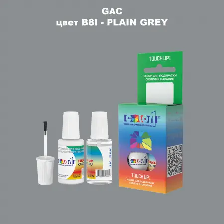 Краска для сколов во флаконе с кисточкой GAC, цвет B8I - PLAIN GREY