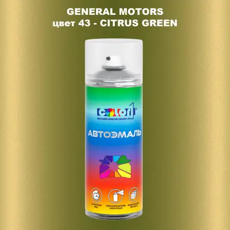 Аэрозольная краска GM цвет GM - 43 - BRIGHTGREEN