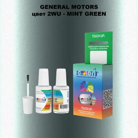 Краска для сколов во флаконе с кисточкой GM, цвет  2WU - MINTGREEN