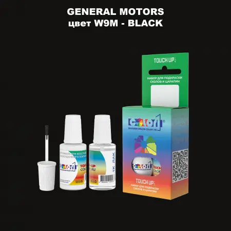 Краска для сколов во флаконе с кисточкой GM, цвет  W9M - BLACK