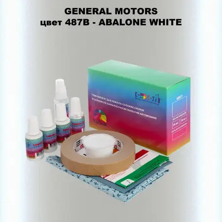 Ремкомплект для ремонта глубоких сколов и царапин GM, цвет 487B - ABALONEWHITE