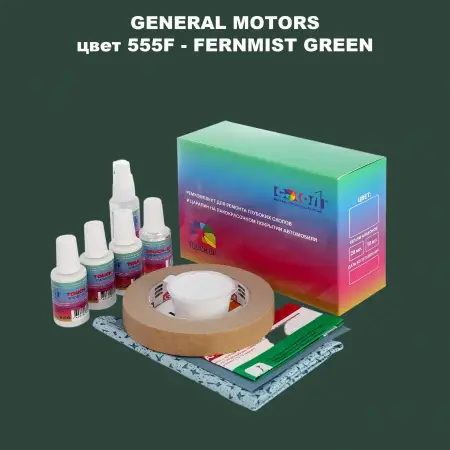Ремкомплект для ремонта глубоких сколов и царапин GM, цвет 555F - FERNMISTGREEN