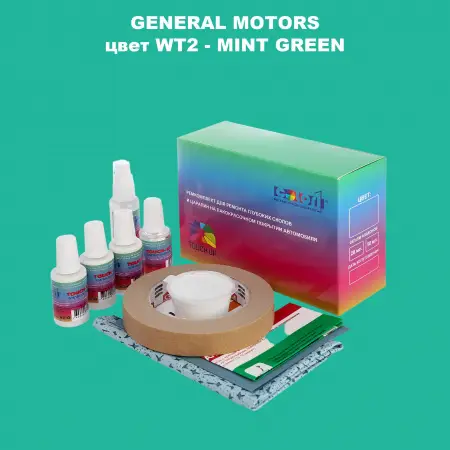 Ремкомплект для ремонта глубоких сколов и царапин GM, цвет WT2 - MINTGREEN