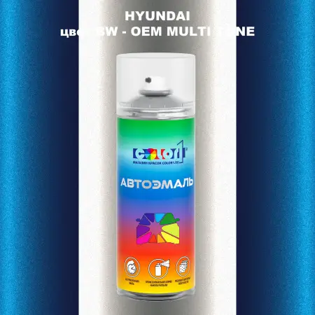 Аэрозольная краска HYUNDAI, цвет BW - 2-х цветное покрытие
