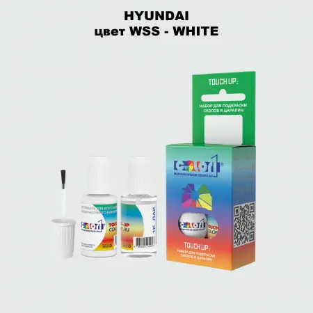 Краска для сколов во флаконе с кисточкой HYUNDAI, цвет  WSS - WHITE