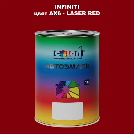Автомобильная краска INFINITI, цвет AX6 - LASER RED