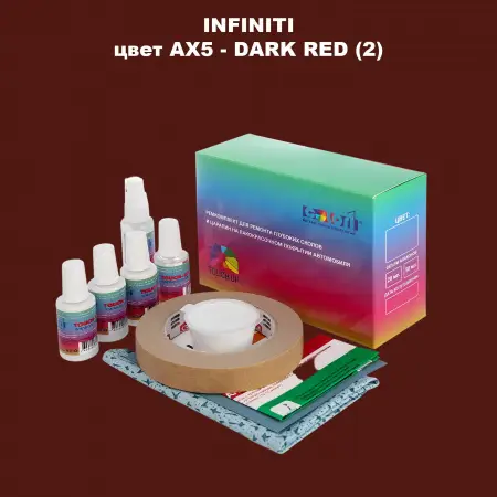Ремкомплект для ремонта глубоких сколов и царапин INFINITI, цвет AX5 - DARK RED (2)