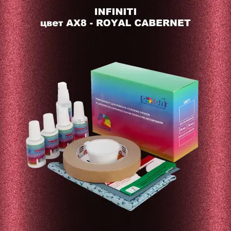 Ремкомплект для ремонта глубоких сколов и царапин INFINITI, цвет AX8 - ROYAL CABERNET