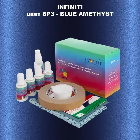 Ремкомплект для ремонта глубоких сколов и царапин INFINITI, цвет BP3 - BLUE AMETHYST